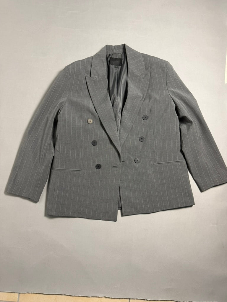 Blazer doppiopetto gessato grigio Zara - Taglia M