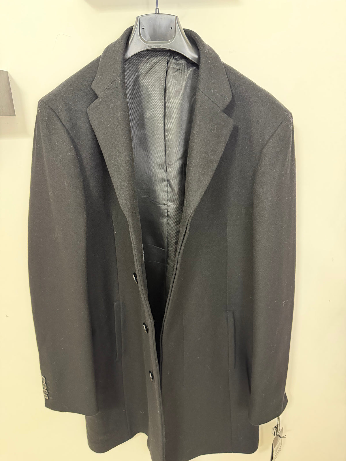 Cappotto in misto lana vergine nero Calvin Klein