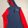 Giacca a vento Nike NFL New England Patriots blu navy e rossa con mezza zip e cappuccio