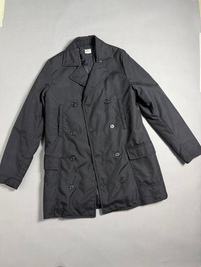 Giaccone caban doppiopetto Calvin Klein Jeans nero visto frontalmente