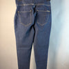 Vista posteriore jeans skinny blu scuro Guess con tasche applicate