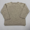 Vista frontale del pullover bambino Zara beige melange in maglia con girocollo a coste